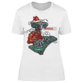 thumbnail image 1 of Dj Robot Wearing Santa Clothes T-Shirt Women -Image by Shutterstock, Female XX-Large, 1 of 2