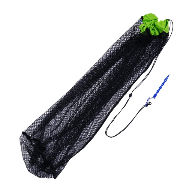 DYNWAVECA ing Net Bag Storage Mesh Bag Carp ing Portable with Ground Plugs Drawstring Nylon ing Mesh Bag Crabs Baits Bag 60x150cm