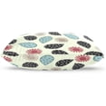 thumbnail image 6 of Flower Doodles Velvet Oblong Lumbar Plush Throw Pillow Cover/Shams Cushion Case - 20x26in - Decorative Invisible Zipper Design for Couch Sofa Pillowcase Only, 6 of 7