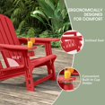 thumbnail image 6 of WestinTrends Azura No-Tools Outdoor HDPE Patio Adirondack Chair with Patio Ottoman, Red, 6 of 15