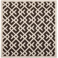 thumbnail image 2 of Safavieh Dhurries Brianna Geometric Area Rug, Brown/Ivory, 8' x 8' Square, 2 of 11