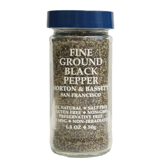 Morton & Bassett Fine Ground Black Pepper, 1.8 oz – Single Spice