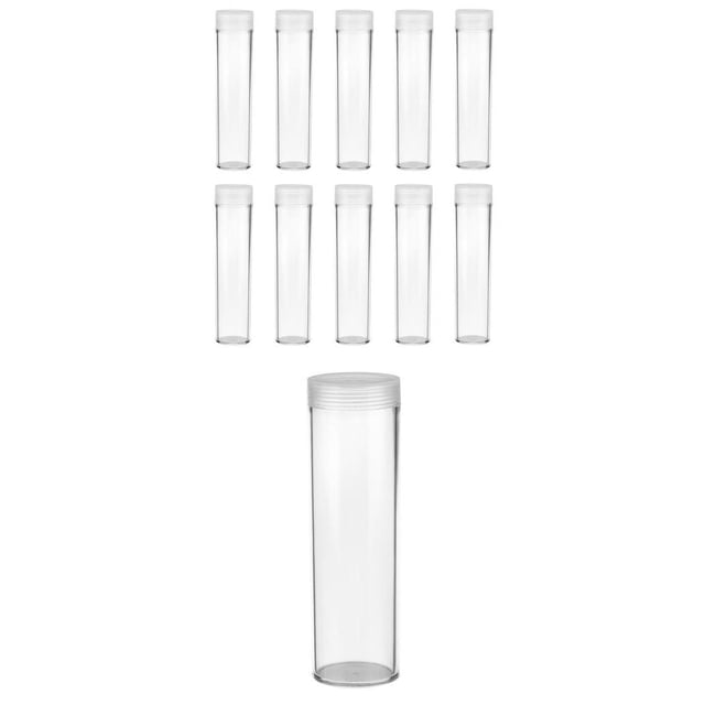 Bunblic 20 Pcs Étuis de Rangement Ronds Transparents Tube de Protection pour Garçons Filles Collection