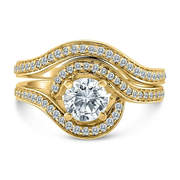 1.00ct tw Diamond Bridal Set in 10k Yellow Gold