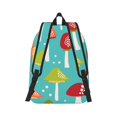 thumbnail image 3 of Balery Mushrooms Vintage Canvas Backpack for Men and Women - Large Capacity, Durable Travel Laptop Bag for School, Work, Hiking, and Outdoor Activities, 3 of 7