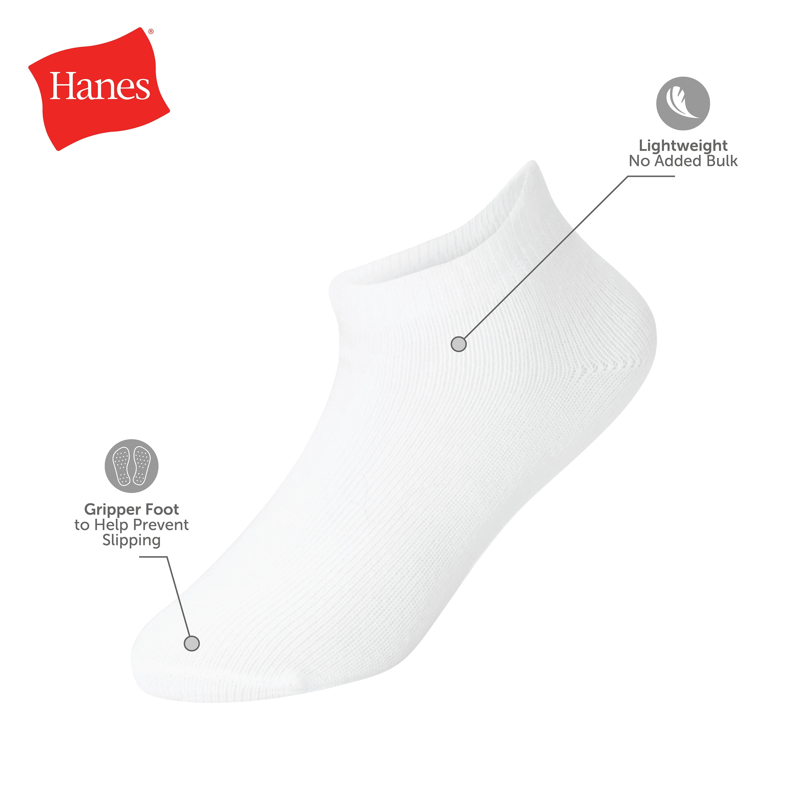 Hanes Boys No-Show Socks Value Pack, 10-Pack, Socks with Heel Shield for Infant and Toddler Boys