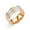 rose gold double row, variant on Women Stainless Steel Finger Ring Zircon Circlet Ring Jewelry Rhinestone Rings-silver single row-5