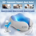 thumbnail image 5 of Doulami Travel Pillow,Travel Pillows for Sleeping Airplane,Removable Cover Neck Pillow with Adjustable Clasp,Memory Foam Neck Pillow Set with Eye Mask, Earplugs and Storage Bag,Light Gray, 5 of 11