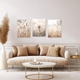 thumbnail image 2 of ZHONGYUTONG 3 Piece Dandelion Canvas Wall Art Beige Floral Picture Neutral Flower Painting Reed Grass Print for Bathroom Decor Framed (11.00" x 14.00" x 3PCS), 2 of 5