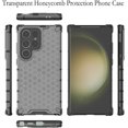 thumbnail image 4 of Clear Case for Samsung Galaxy S24 Ultra (Not S24), Non-Yellowing Anti-Scratch Back Slim Honeycomb Shockproof Phone Bumper Cover Case for Samsung Galaxy S24 Ultra Transparent Black, 4 of 16