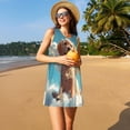 thumbnail image 3 of Xecao Mignonne Robe d'Été pour Femmes, Robe Décontractée Sans Manches avec Poches, 3 of 7