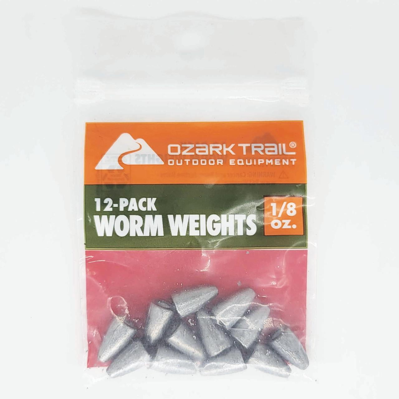 (6 pack) Ozark Trail Fishing Worm Weight 1/8Oz