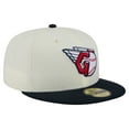 thumbnail image 3 of Men's New Era Cream Cleveland Guardians Chrome 59FIFTY Fitted Hat, 3 of 6