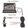 thumbnail image 5 of 4.3in HD Monitor Car Backup Reverse Camera Rear View Parking License Plate System, 5 of 7