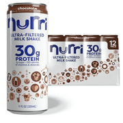 Nurri Ultra-Filtered Milkshake, 30g of Protein, Chocolate, 11 fl oz Can (Pack of 12)