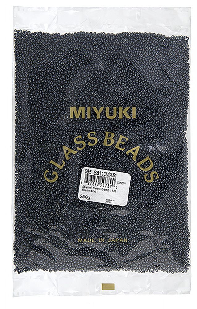 Miyuki Glass Seed Beads 11/0 (250g) DB0451 Gunmetal Bead for Jewelry Making