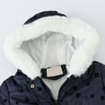 thumbnail image 4 of Povozer Girls Winter Long Puffer Coat Thick Padded Soft Fleece Jacket with Hood(Black,7-8Y), 4 of 5