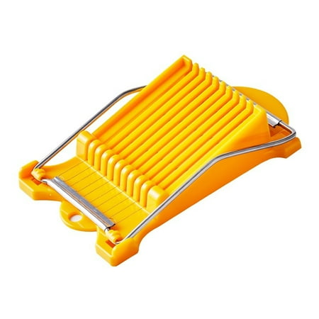 

1pc Multifunctional Lunch Meat Cutter Stainless Steel Egg Cutter Cutting 10 Pieces Of Fruit Onion Soft Food And Roast Legs Spam Slicer (Yellow)