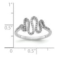 thumbnail image 5 of Solid 14k White Gold Diamond Unique Ring Band Size 5.5 (.27 cttw.), 5 of 6