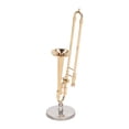 thumbnail image 3 of Modelo De Trombón De Casa De Muñecas, Modelo De Trombón En Miniatura De Simulación, Latón Dorado, Duradero, Fino, Detallado Para Accesorios De Casa De Muñecas, 3 of 8