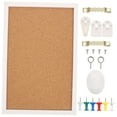 thumbnail image 5 of HEMOTON 1pc Cork Board Bulletin Board Wall Mountable Single Frame for Home Office School Khaki 30x30cm, 5 of 8