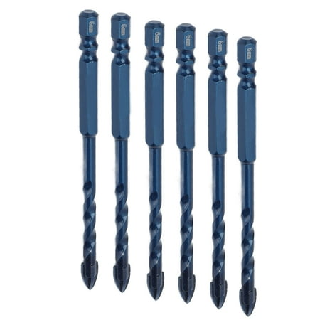 

2024 10Pcs Cross Spearhead Drill Bit Carbide Bits with 1/4in Hex Shank for Ceramic Marble GlassDark Blue 6mm Hole g
