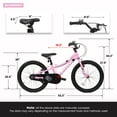 thumbnail image 4 of iRerts Kids Bike, 20 Inch Boys Girls Bike for Kids Ages 4-9 Years Old, Children Bicycle with Front V Brake, Rear Holding Brake, Pink, 4 of 5