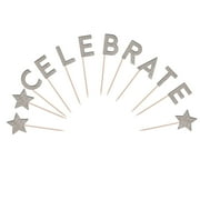 Celebrate Cupcake Toppers Glitter Cardstock Set of 12 pcs