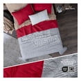 thumbnail image 2 of Edredón Ligero Real Textil + 2 Fundas de Almohada, Juego de Colcha Queen Size, Color Rojo/Gris, 2 of 7