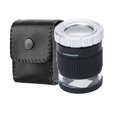 thumbnail image 1 of Lupa Lupa 30X Lupa LED Iluminada UV Lupa Lupa Ajustable Longitud Focal Lupa Plegable Joyería Lupa Vidrio para Joyería Textil Monedas Sellos Tablero Gemas (Negro), 1 of 4