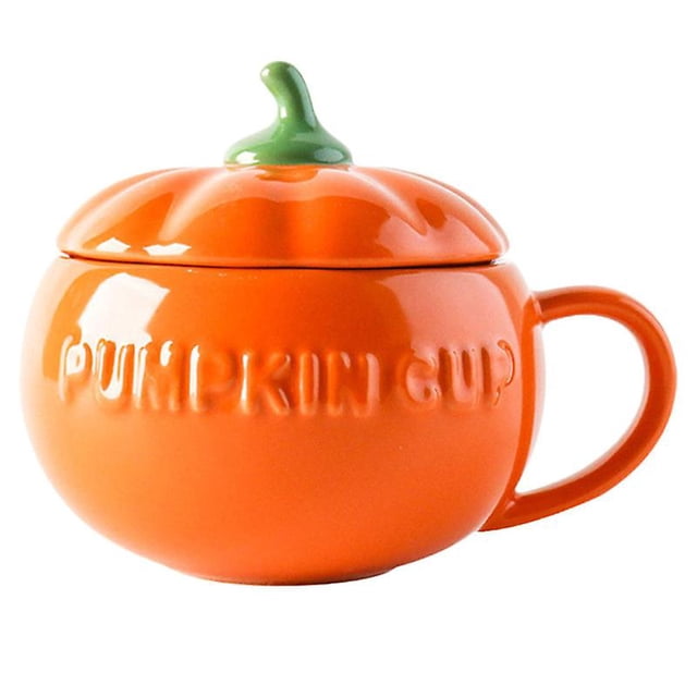 1 taza con forma de calabaza para decoración de Halloween.