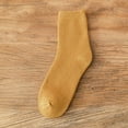 thumbnail image 3 of DQRPSEETB Womens Socks In Autumn and Winter Plus Velvet Padded Warm Towel Socks Solid Color Ladies Long Cotton Socks Gifts for Women Athletic Compression Socks Yellow, 3 of 6
