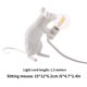 thumbnail image 5 of Lámpara de mesa Lámpara de escritorio de ratón Lámpara de mesa lateral de animal de resina Bombilla de luz E12, Blanco, Enchufe de EE. UU., Ratón sentado Methold HA003391-11B, 5 of 7