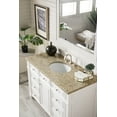 thumbnail image 3 of James Martin Furniture 157-V48-CWH-3ODSC 48 in. Bristol Cottage White Single Bathroom Vanity with 3 cm Santa Cecilia Top & Oval Sink, 3 of 6