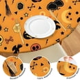 thumbnail image 4 of Halloween Witchy Icons on Orange Pattern Round Fitted Tablecloth with Elastic Edge,Dining Table Cover Waterproof,Outdoor Round Tablecloth for Camping,Dining,Indoor and Outdoor, 4 of 7