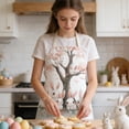 thumbnail image 2 of Shipiny 26.77x21.65in Easter-themed Aprons with Bunny Print, Decorative and Festive Party Kitchen Cooking Aprons for Home Baking, Cleaning and Holiday Use, A, 2 of 6