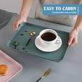 thumbnail image 5 of Koadzawe Fast Food Trays Wheat Straw, Rectangular Serving Platter, Lunch Dinner Tray, Cafeteria Trays For Appetizer Snack Cafe Tea Outdoor Party, Dishwasher Safe, 5 of 9