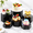 Black-5.5 to 8 Inch-Hexagonal, variant on Clear Hexagonal Display Risers, 5.5 to 8 Inch, Set of 6 for Buffet and Decor