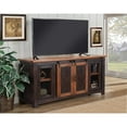 thumbnail image 3 of Dual Tone Wood  Metal TV St With 2 Mesh Style Doors Antique Black  Brown, 3 of 5