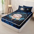 thumbnail image 2 of Homewish Blue Drip Sprinkle Baseball Zipper Twin Comforter Sets with Fitted Sheet and 2 Pillowcases, Sport Zipper Bedding Set for Boys and Girls, Black Reversible, 4-Piece, 2 of 6
