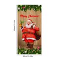 thumbnail image 3 of Christmas Door Curtain Flag Outdoor Photo Santa Claus And Puppy Background Decoration Hanging Fabric, 3 of 6