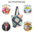 thumbnail image 7 of FORMRS Womens Canvas Tote Bag with Zipper Inner Pocket Shoulder Handbag, Isometric Pink, 7 of 7