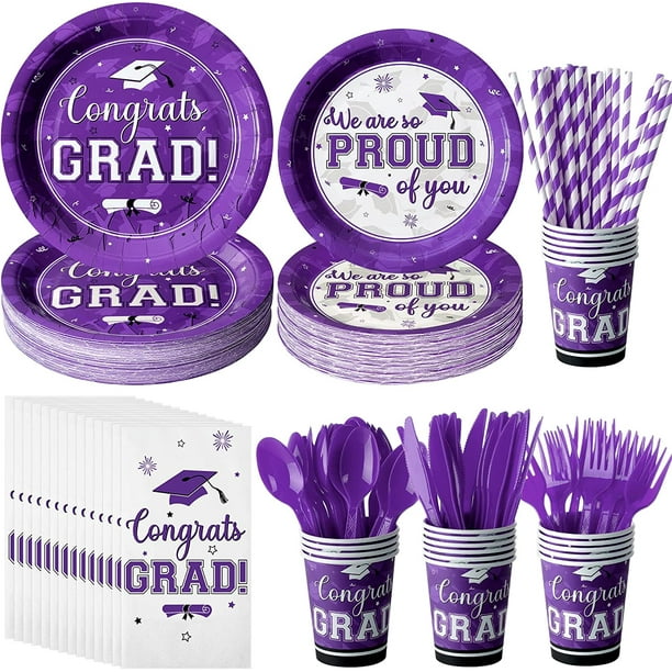 Congratulations Grad Party Pack Supplies Set, Featuring Graduation Cap