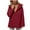 Wine, variant on ZUKMRJPC Womens Deep V Neck Sweatshirts Oversized Casual Long Sleeve Hooded Sweatshirt Fall Fashion Solid Color Loose Warm Fleece Pullover Tops