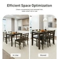 thumbnail image 6 of Alpha Joy Farmhouse Dining Table Set for 4 Solid Wood Kitchen Chairs and Table Set, Dark Walnut, 6 of 10