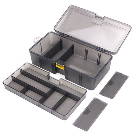 Multi Compartment Fishing Lure Box Secure Lightweight Tackle Organizer for Anglers