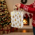 thumbnail image 6 of Honmine Christmas Gift Bags Santa Claus, White Gold Snowflake Printed Tote, Holiday Party Candy Packaging, 12pcs Paper Bags for Seasonal Gifts, 6 of 6