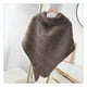thumbnail image 4 of Qarigey Chal de mujer, abrigos cálidos de otoño, bufanda de hombro de Color sólido, Poncho, decoración de moda, prendas de vestir Accesorios de disfraces Café, 4 of 6