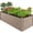 Taupe, variant on Best Choice Products 8x4x2ft Outdoor Metal Raised Garden Bed, Planter Box for Vegetables, Flowers, Herbs - Gray