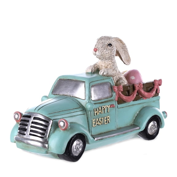 Melrose International Rabbit in Car 9.5"L x 6.25"H Resin